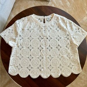Never Worn Abercrombie Crochet Top size XL
